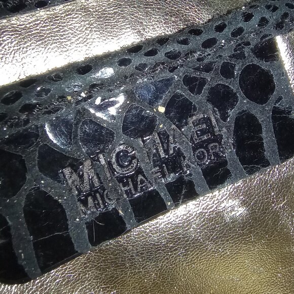 Michael Kors Black Patent Embossed Python Jet Set Tote - Picture 3 of 16